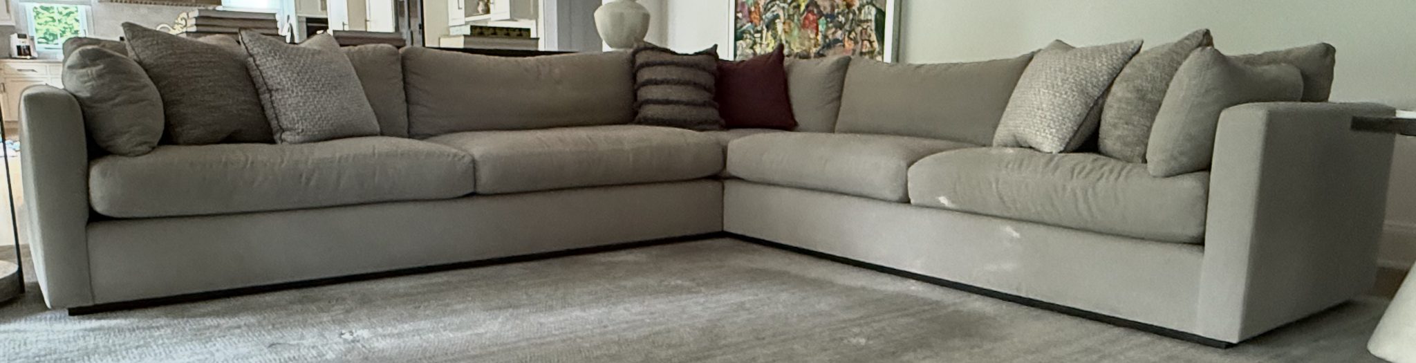 Tac Room Sectional w/ 6 Pillows — view 1, Family Room, 251 Oak Ridge Ave