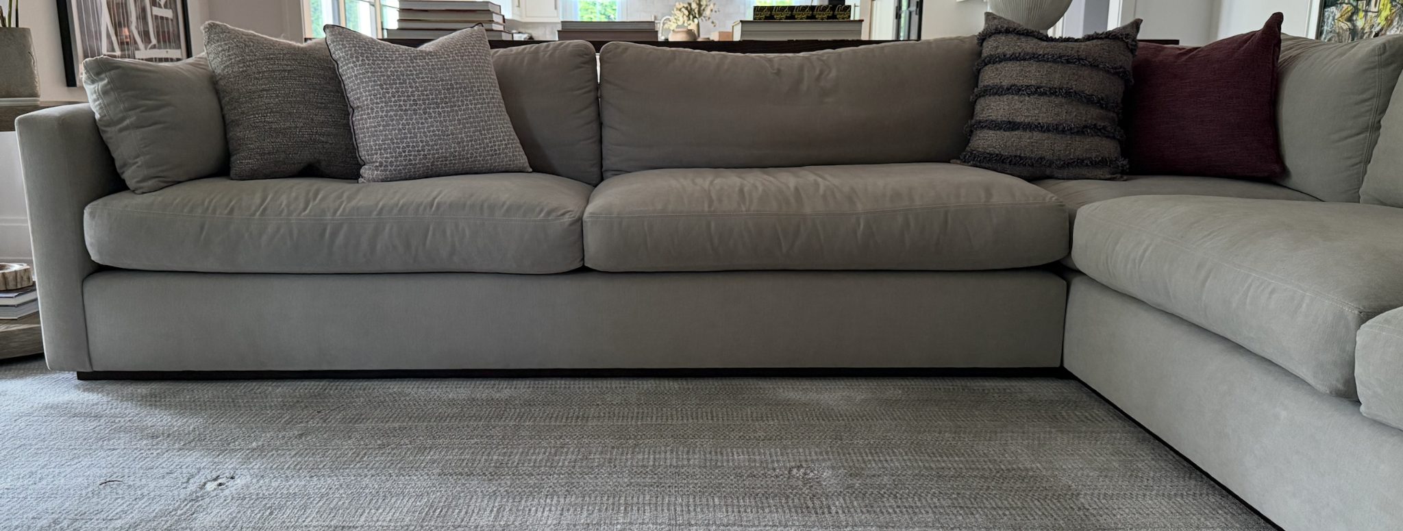 Tac Room Sectional w/ 6 Pillows — view 2, Family Room, 251 Oak Ridge Ave
