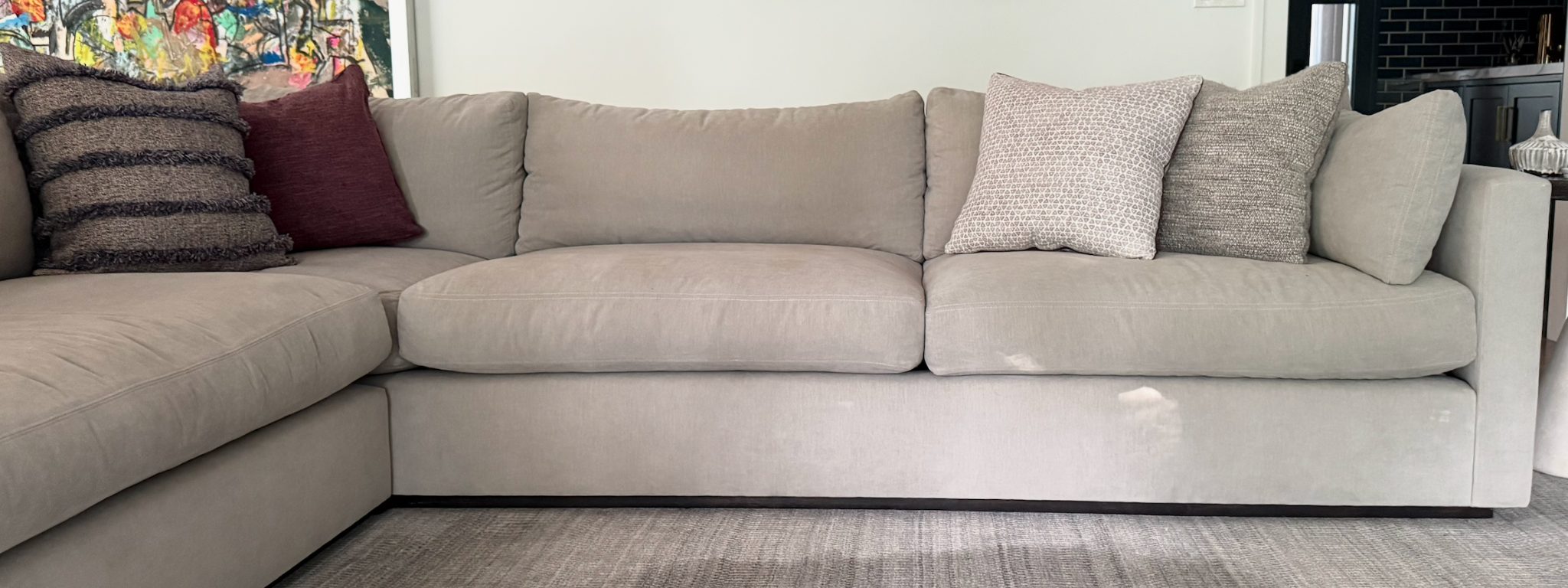 Tac Room Sectional w/ 6 Pillows — view 3, Family Room, 251 Oak Ridge Ave