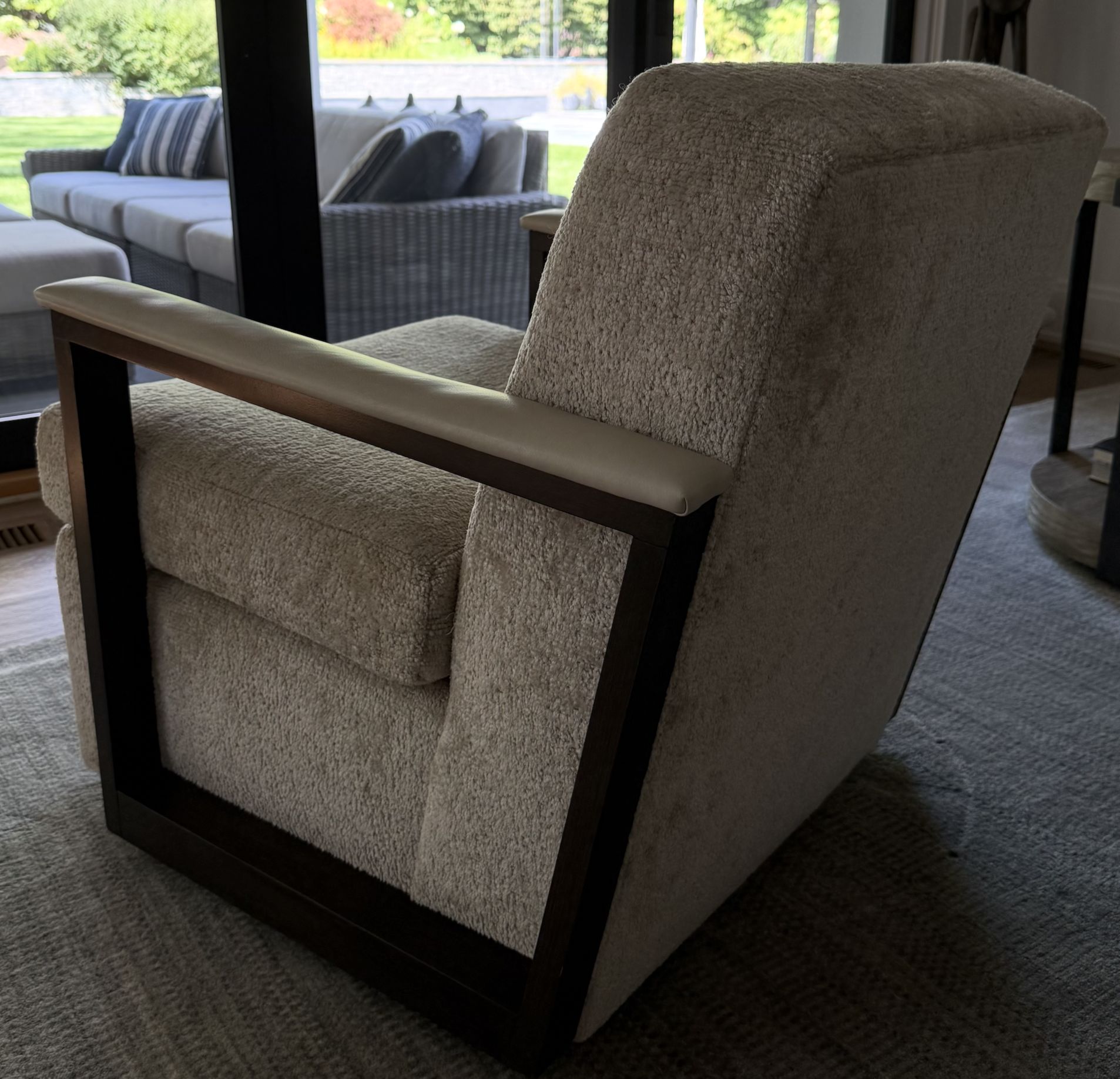 Hancock & Moore Swivel Chair — view 2, Family Room, 251 Oak Ridge Ave