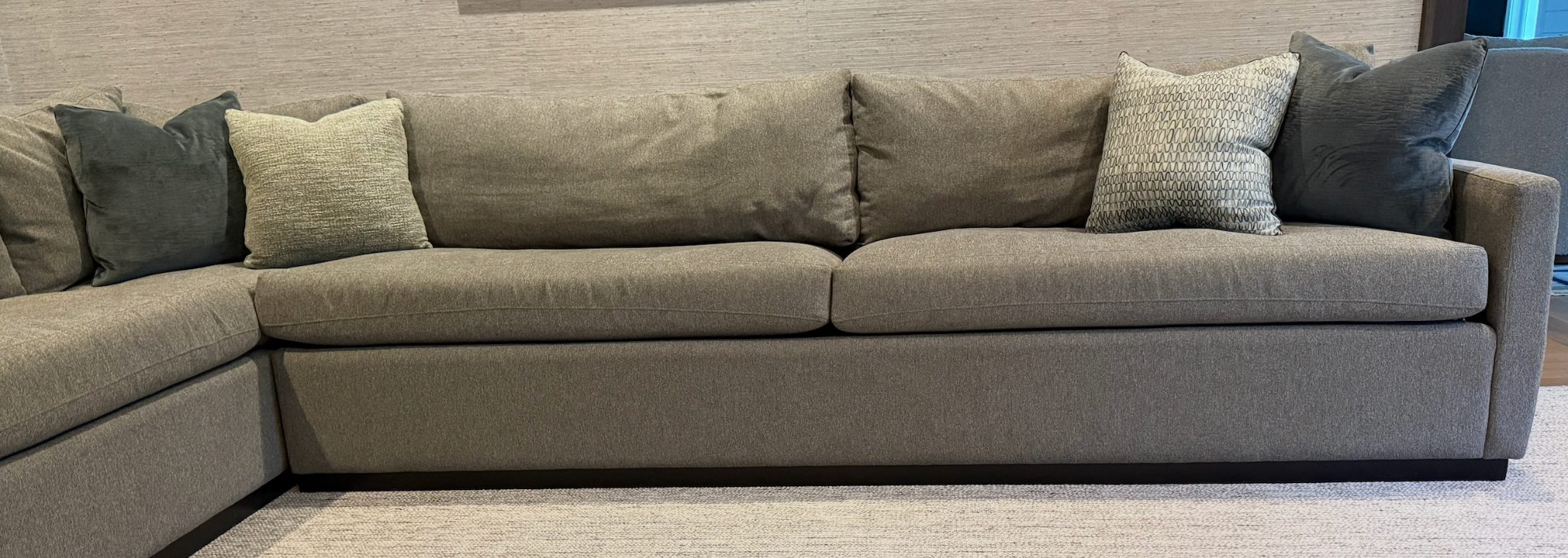 Lazar Sectional w/ 6 Pillows — view 2, Den, 251 Oak Ridge Ave